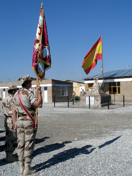Acto homenaje en las bases militares  españolas en Afganistán por las victimas del Yak-42