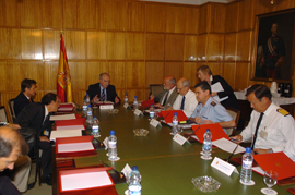 Reunión entre el ministerio de Defensa, el de Medio Ambiente y el Gobierno de Canarias,