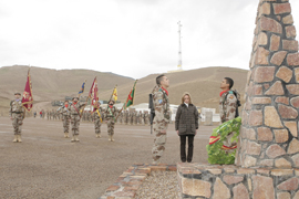Visita de la ministra de Defensa, Carme Chacón, a Afganistán