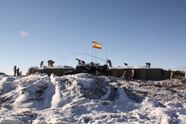 Trabajos de desmantelamiento de la base de patrullas