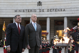 El ministro Pedro Morenés, ha recibido hoy a su homólogo de los Estados Unidos, Leon Panetta