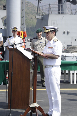 El contralmirante Eugenio Díaz del Rio, nuevo comandante de SNMG-2