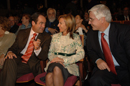 El ministro de Defensa, José Bono, el presidente de Castilla-La Mancha, José María Barreda, y Rosa Díez durante la entrega del premio Tolerancia 