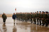 El ministro de Defensa, José Bono, pasa revista a las tropas destacadas en Bosnia durante su visita al contingente en estas navidades