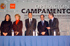 El presidente del Gobierno, José Luis Rodriguez Zapatero; la presidenta de Madrid, Esperanza Aguirre; el alcalde de Madrid, Alberto Ruiz Gallardón;  los ministros de Defensa, José Bono, y de la Vivienda, María Antonia Trujillo, a su llegada a los cuartele