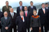 Plano parcial de la foto de familia de los ministros de Defensa de los paises de la OTAN, en el cento, el ministro de Defensa de España, José Bono