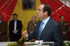 José Bono, ministro de Defensa, durante su discurso en la Brigada Paracaidista