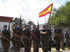 La Bandera de España  izada  en el Cuartel General de la Fuerza Interina de Naciones Unidas para el Líbano