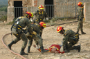 El Ministro de Defensa, José Antonio Alonso,  ha visitado el II Campamento Básico de Emergencias de la UME en la Base ¿General Álvarez de Castro¿ del Ejército de Tierra, en San Clemente de Sasebas (Girona)