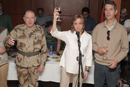 La ministra de Defensa Carme Chacón durante el brindis por S.M. el Rey