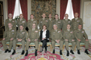La ministra de Defensa, Carme Chacón junto a los componentes del Consejo Superior del Ejército