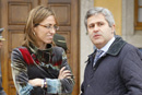La ministra de Defensa Carme Chacón durante su visita a Portugal