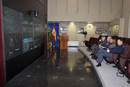 La ministra de Defensa Carme Chacón durante la videoconferencia