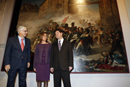La ministra de Defensa Carme Chacón inaugura la exposición '1808-1814 de súbditos a ciudadanos', en el museo de Santa Cruz