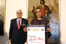 La ministra de Defensa Carme Chacón inaugura la exposición '1808-1814 de súbditos a ciudadanos', en el museo de Santa Cruz