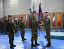 El Teniente Coronel Otero durante el acto de toma de posesión del mando