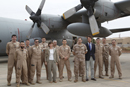 El avión Hércules español fue recibido por oficiales del EMAD desplegados previamente