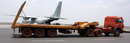 Llegada de material por vía aérea