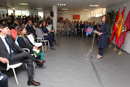 La subsecretaria de Defensa, Irene Dominguez-Alcahud  acompaña a la alcaldesa de Madrid, Ana Botella en su visita al centro de mayores Infante Don Juan