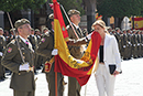 La subdelegada del Gobierno en la provincia, Clara San Damián, jura Bandera