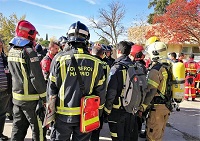 Durante estas escuelas prácticas se han realizado ejercicio conjuntos de búsqueda y rescate en ambiente contaminado junto al equipo USAR del BIEM I